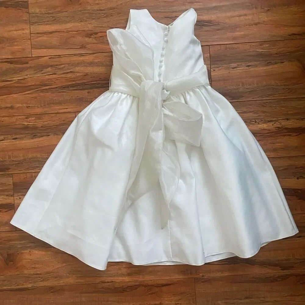 Tip Top Kids White Formal Dress sz 5